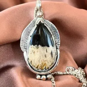 Elegant Palm Root Pendant in Sterling Silver