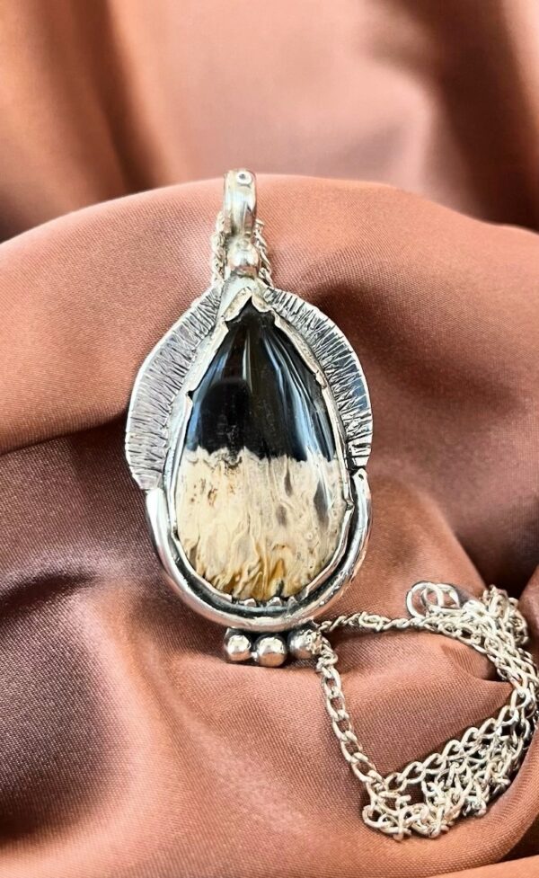 Elegant Palm Root Pendant in Sterling Silver